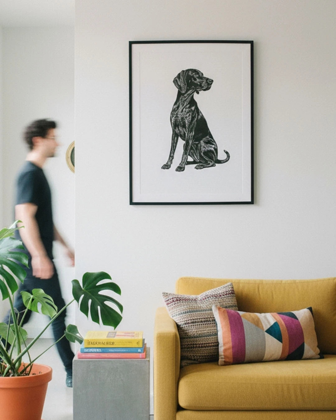 German Shorthaired Pointer Dog Stipple Art