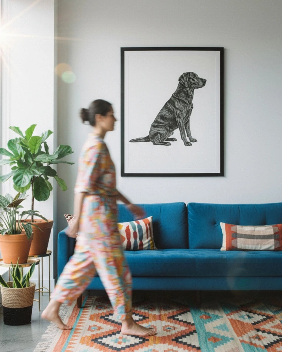 Labrador Dog Stipple Art Collection