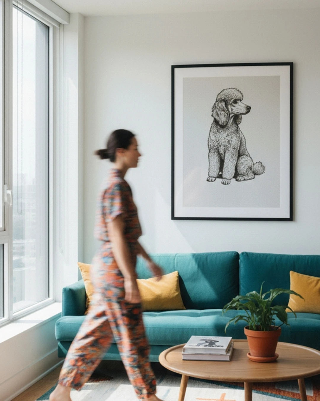 Poodle Dog Stipple Art Collection