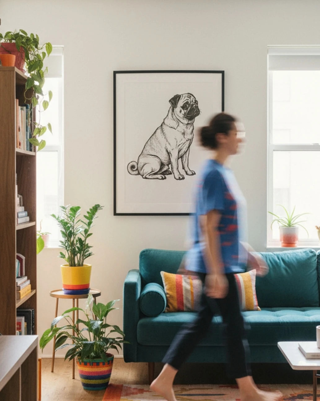 Pug Dog Stipple Art Collection