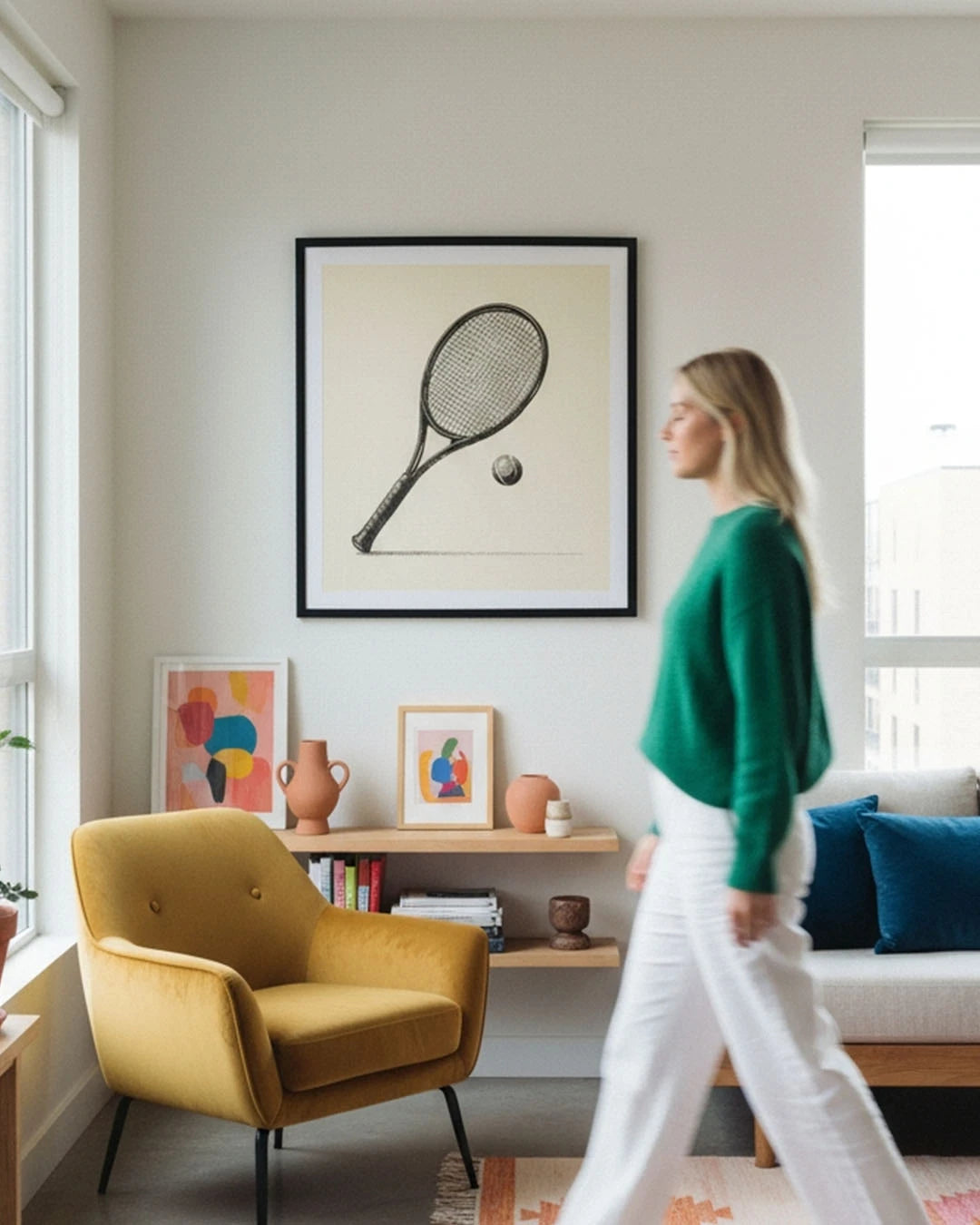 Tennis Sports Stipple Art Collection