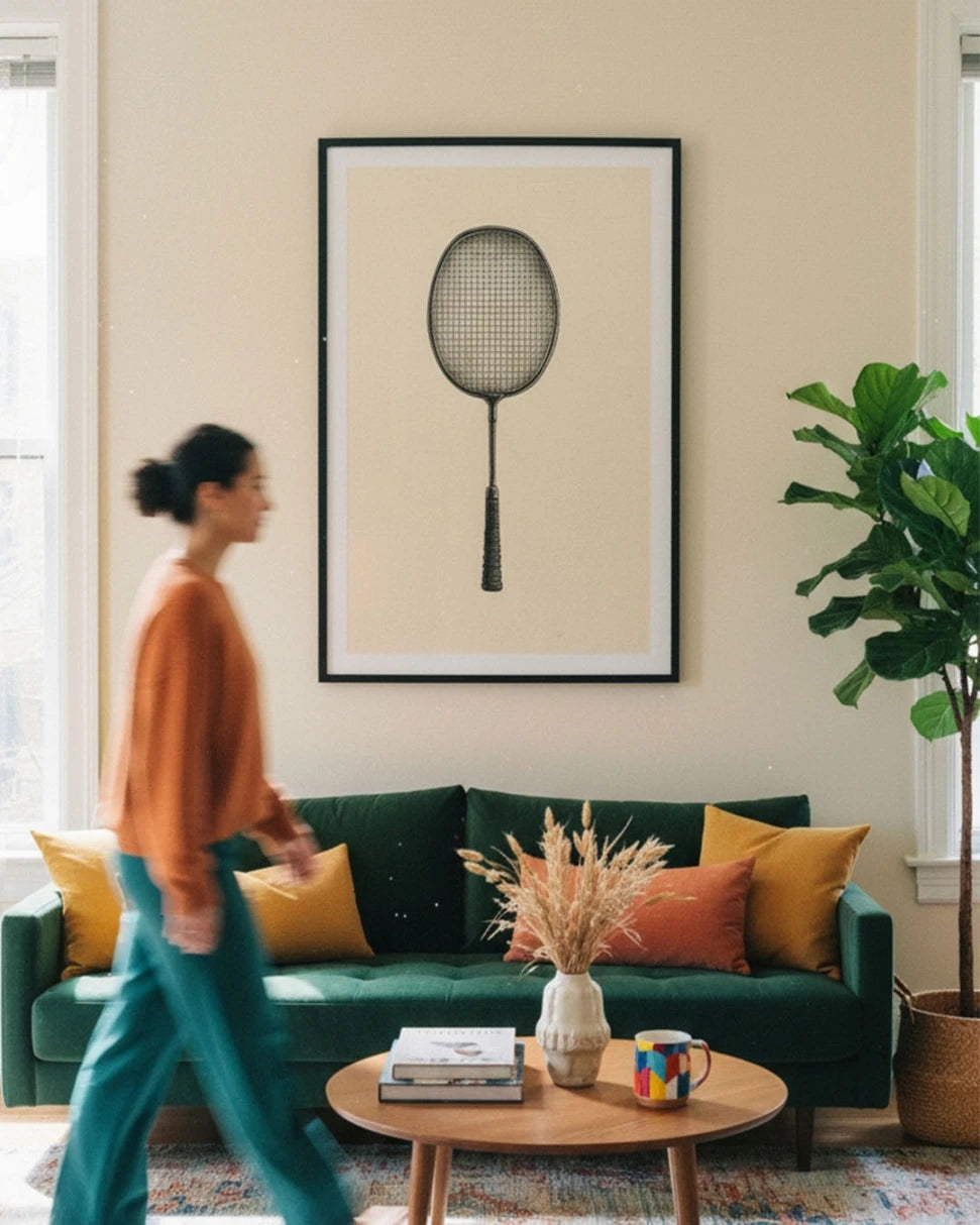 Badminton Sports Stipple Art Collection
