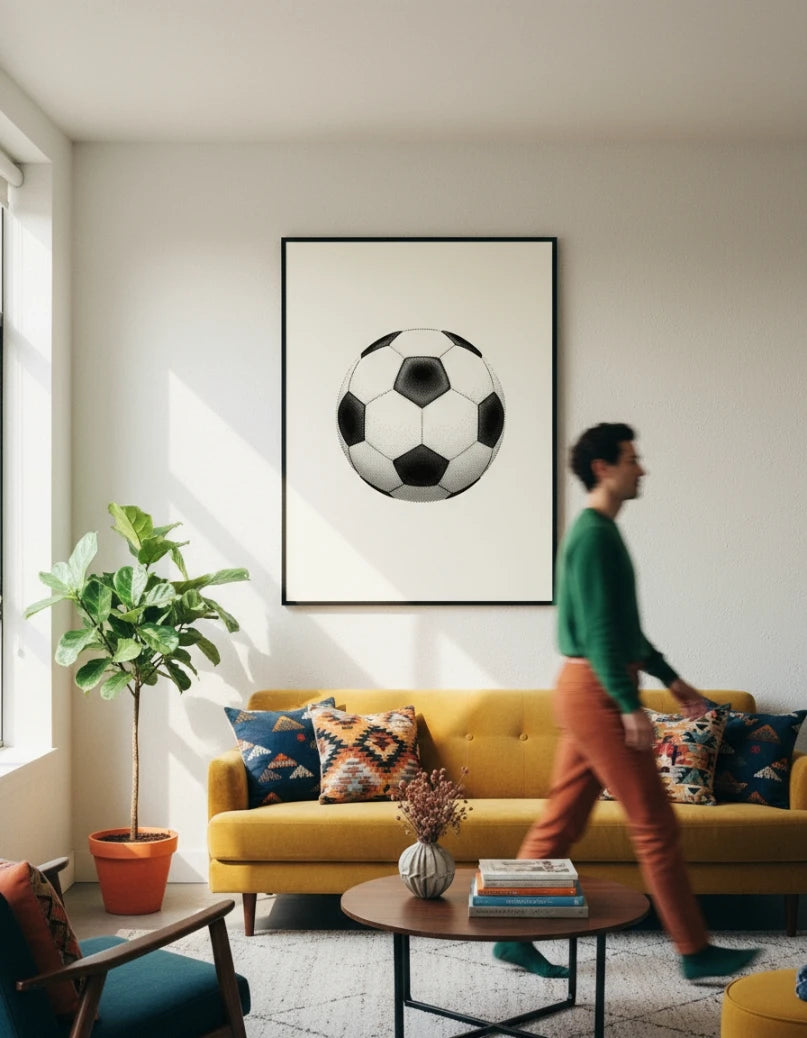 Soccer Ball Sports Stipple Art Collection