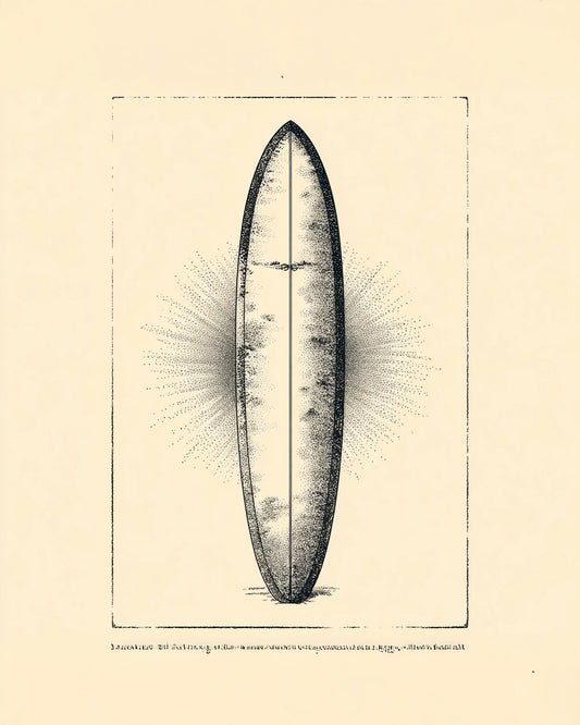 Surfboard Sports Stipple Art Collection