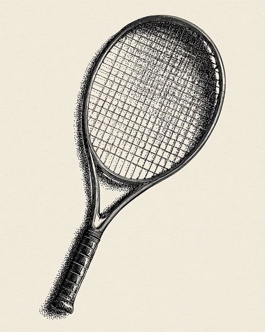 Tennis Sports Stipple Art Collection