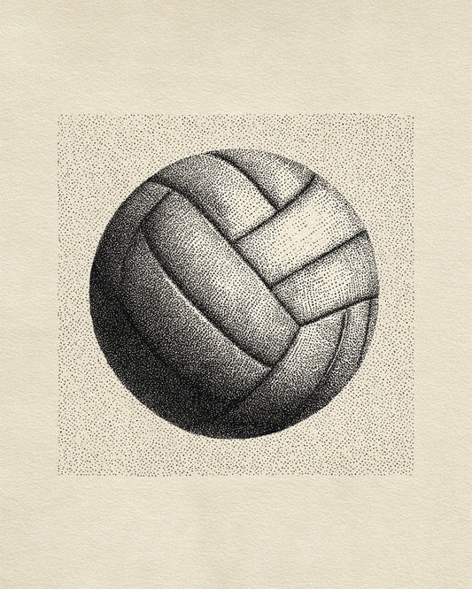 Volleyball Sports Stipple Art Collection