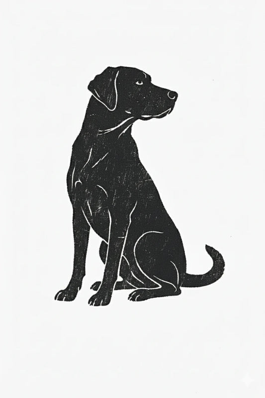 Labrador Dog Stipple Art Collection